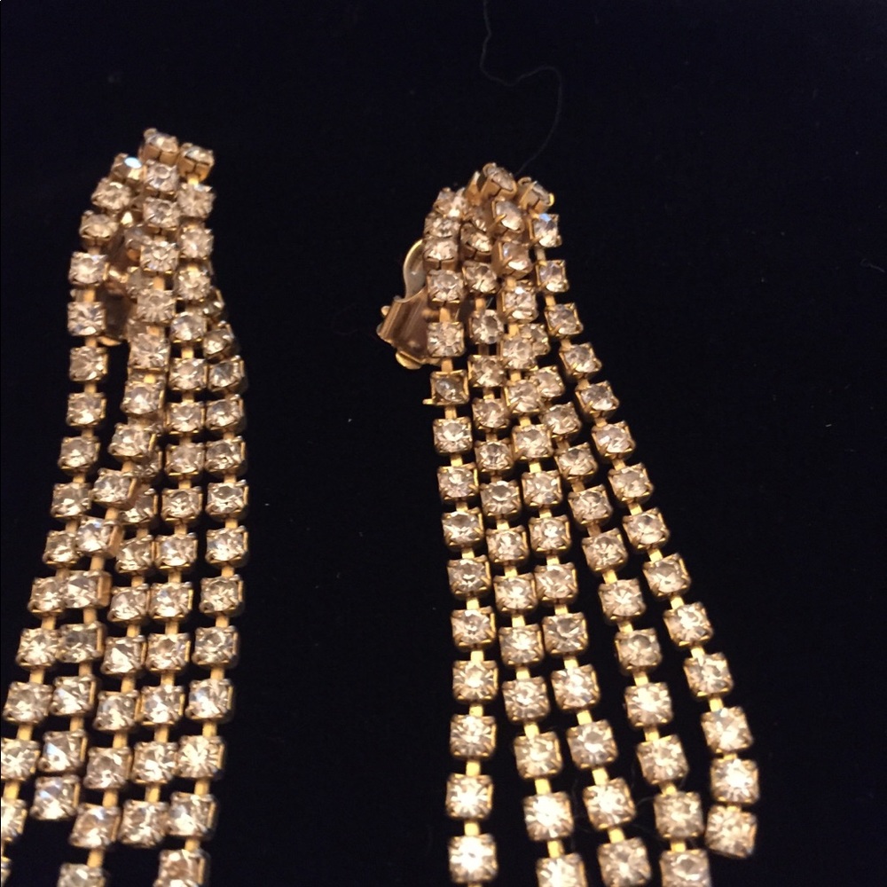 Rhinestone earrings.  Vintage